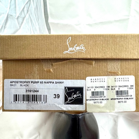 Christian Louboutin Apostrophe 85 Heels Size 39, black nappa - Picture 10 of 10